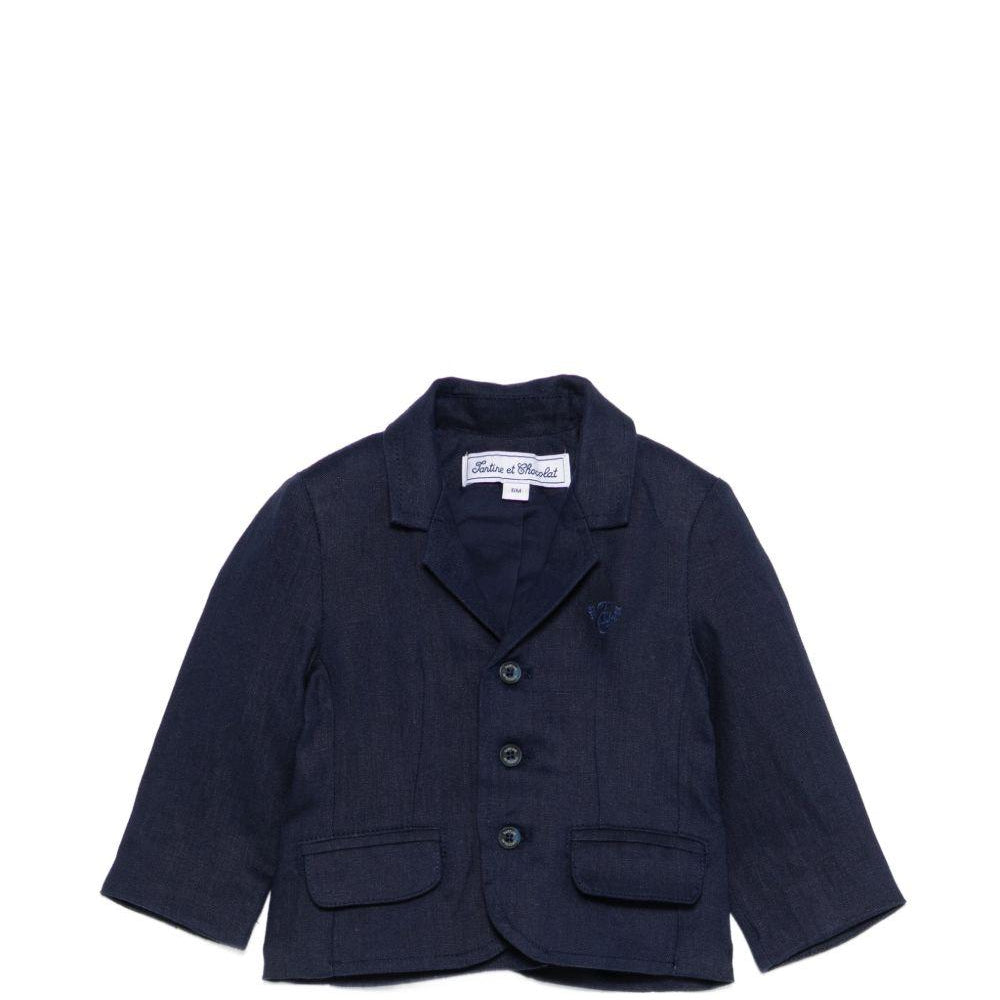 Giacca per neonato Tartine & Chocolat blu con ricamo sul petto CC40031 04 TArtine & Chocolat KIDS
