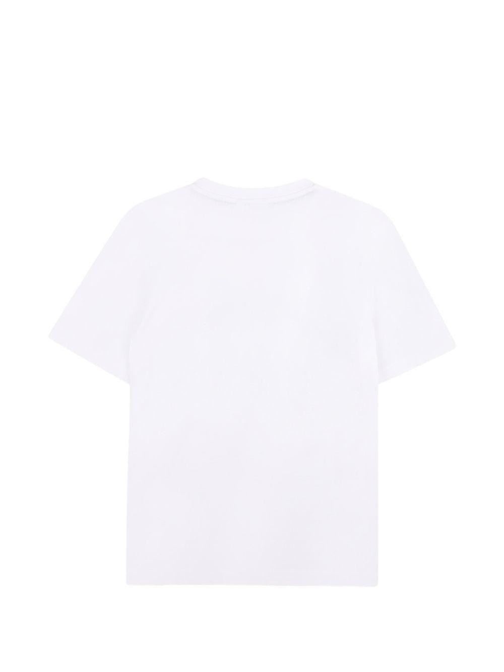 T-shirt per bambino Boss Kids bianco con stampa grafica J52978 10P BOSS KIDS