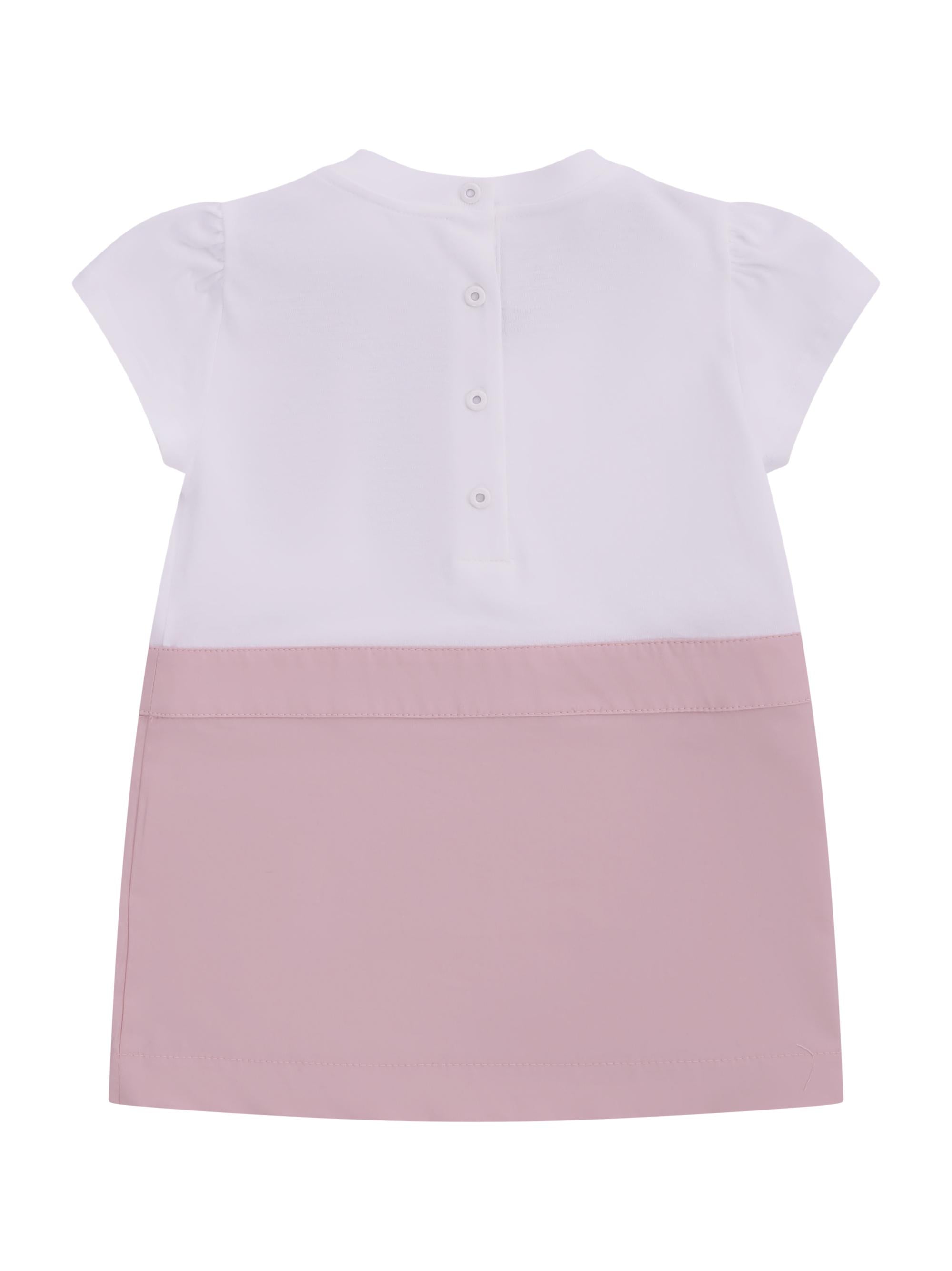 Abito per neonata Fendi Kids rosa con stampa fiocco BFB585 AEXZ F1UL9 FENDI KIDS