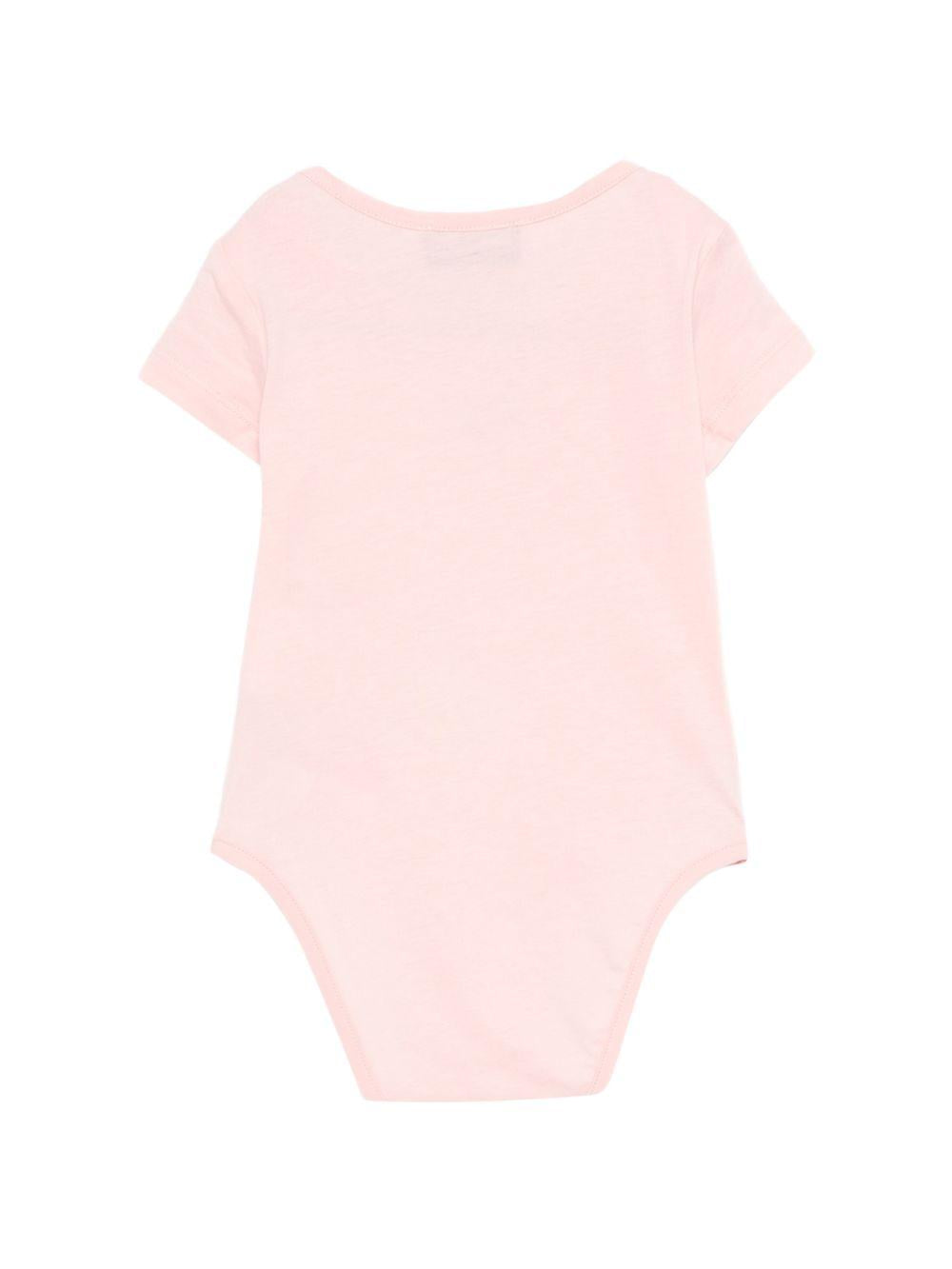 Body per neonata Moschino Kids rosa con stampa Teddy Bear MUT04KLAA03 50209 MOSCHINO KIDS