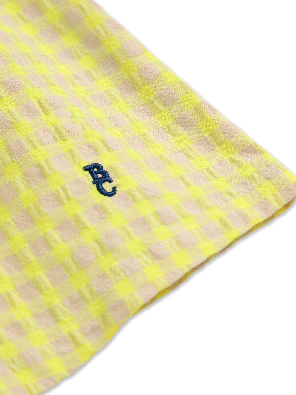 Top per bambina Bobo Choses giallo con motivo a quadri B125AC028 991 BOBO CHOSES KIDS