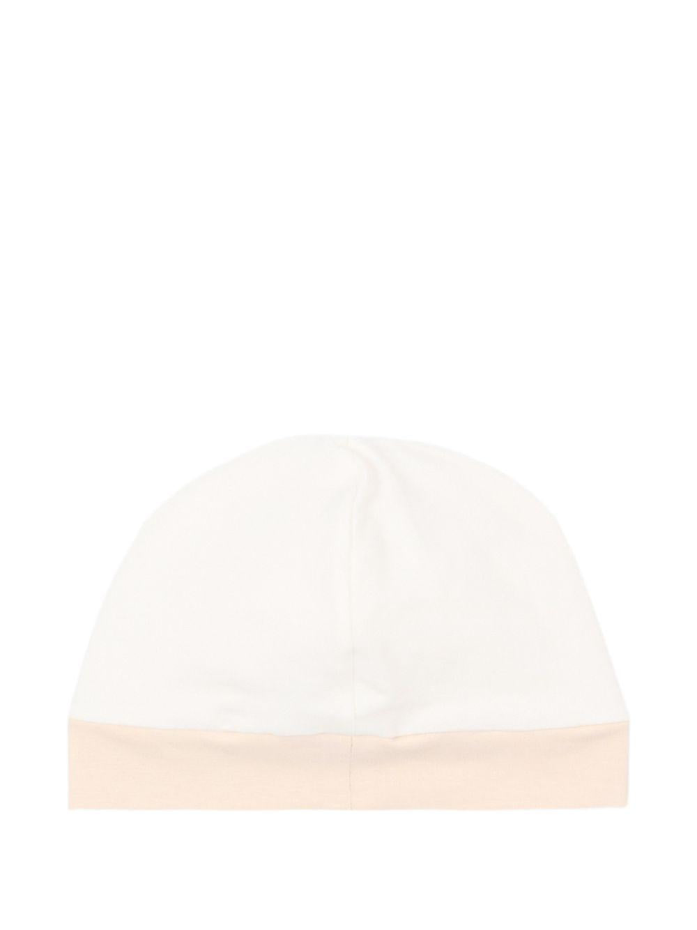 Set tutina, berretto e bavaglino per neonati Fendi Kids bianco con stampa orsetto BUK167 ST8 F0TU9 FENDI KIDS