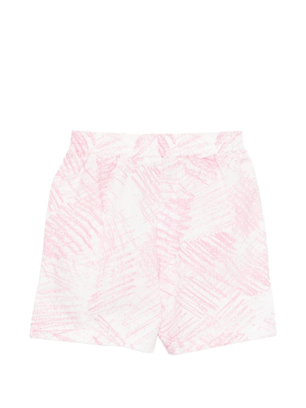 Shorts per bambina MSGM Kids bianco con stampa grafica all-over S6MSJUBE166 MS070 MSGM KIDS