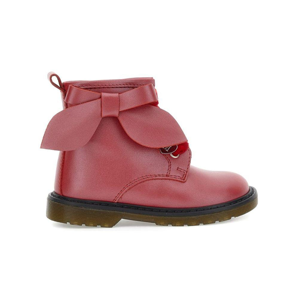 Stivali per bambina Monnalisa Kids rossi con dettaglio fiocco sui lati 83H009 8777 0043 MONNALISA KIDS