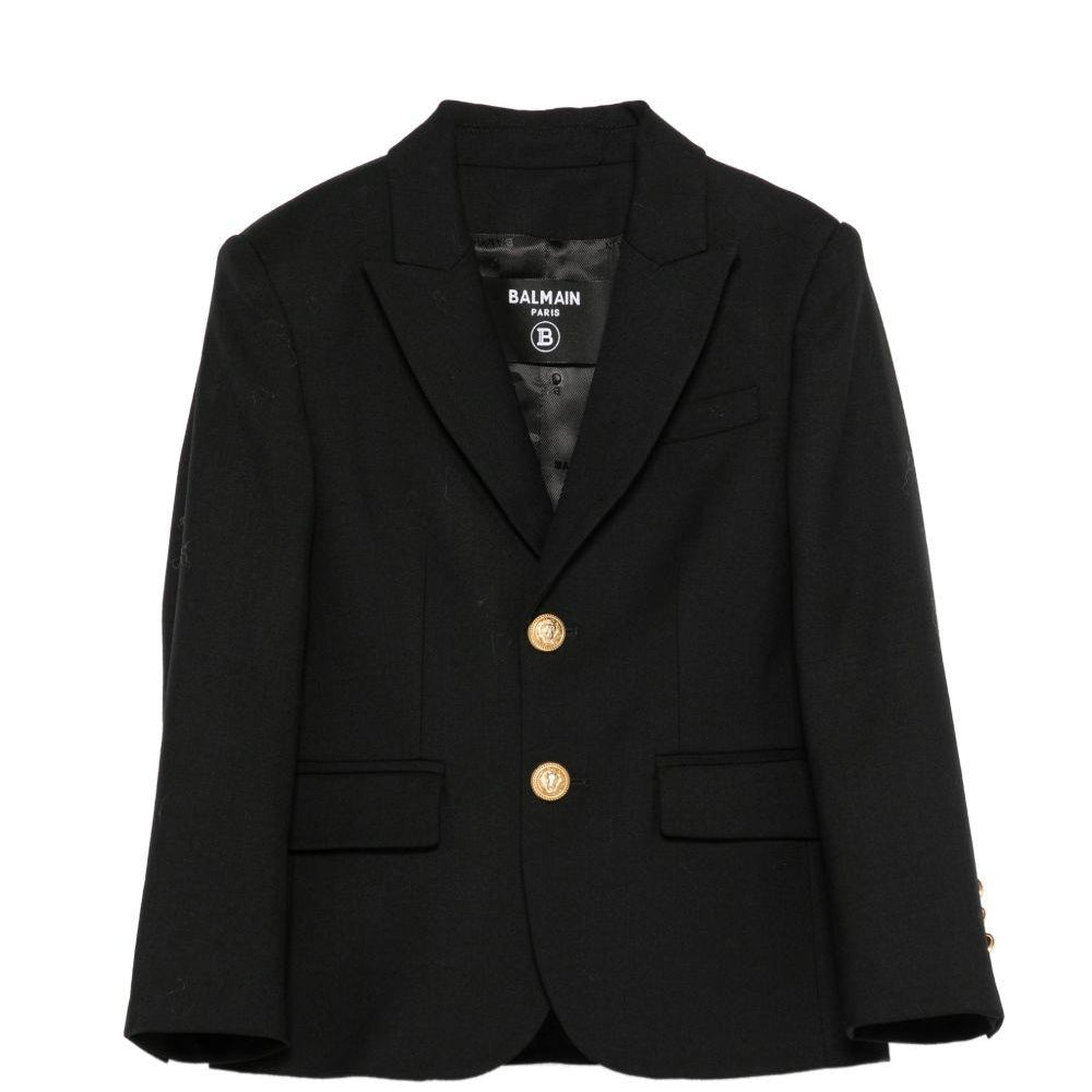 Blazer per bambino Balmain Kids nero con bottoni BY2P14 I0196 930OR BALMAIN KIDS