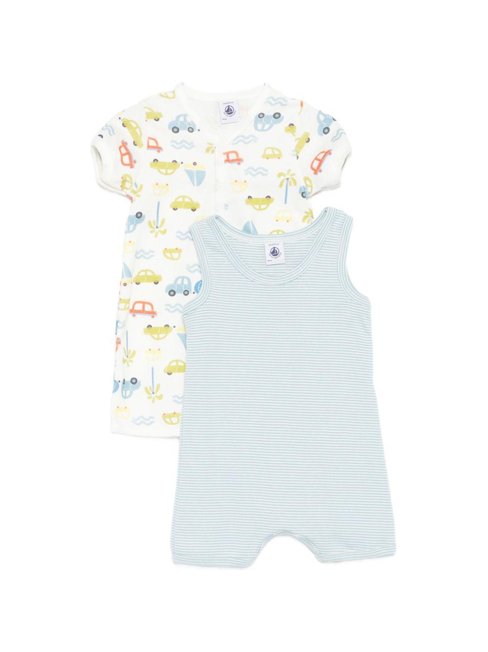 Set di due tutine per neonato Petit Bateau multicolor con fantasie diverse A0FRD 00 PETIT BATEAU