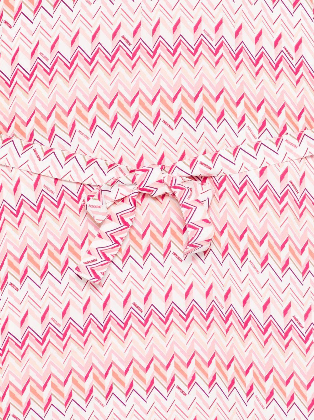 Abito per bambina Missoni Kids rosa a zig zag MY1B30 K0275 101FU MISSONI KIDS