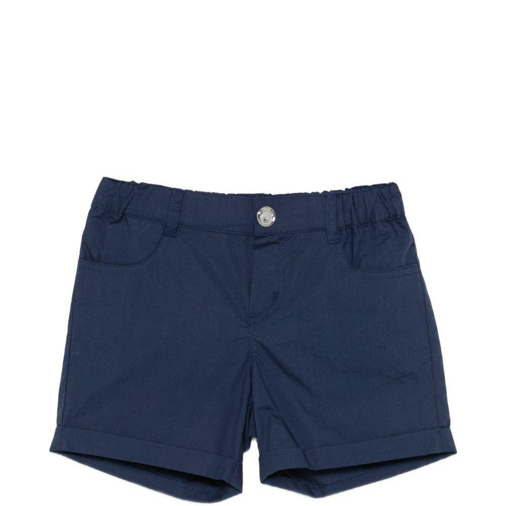 Shorts per neonato Moschino Kids blu con vita elasticizzata MNQ00RLLA10 40016 MOSCHINO KIDS