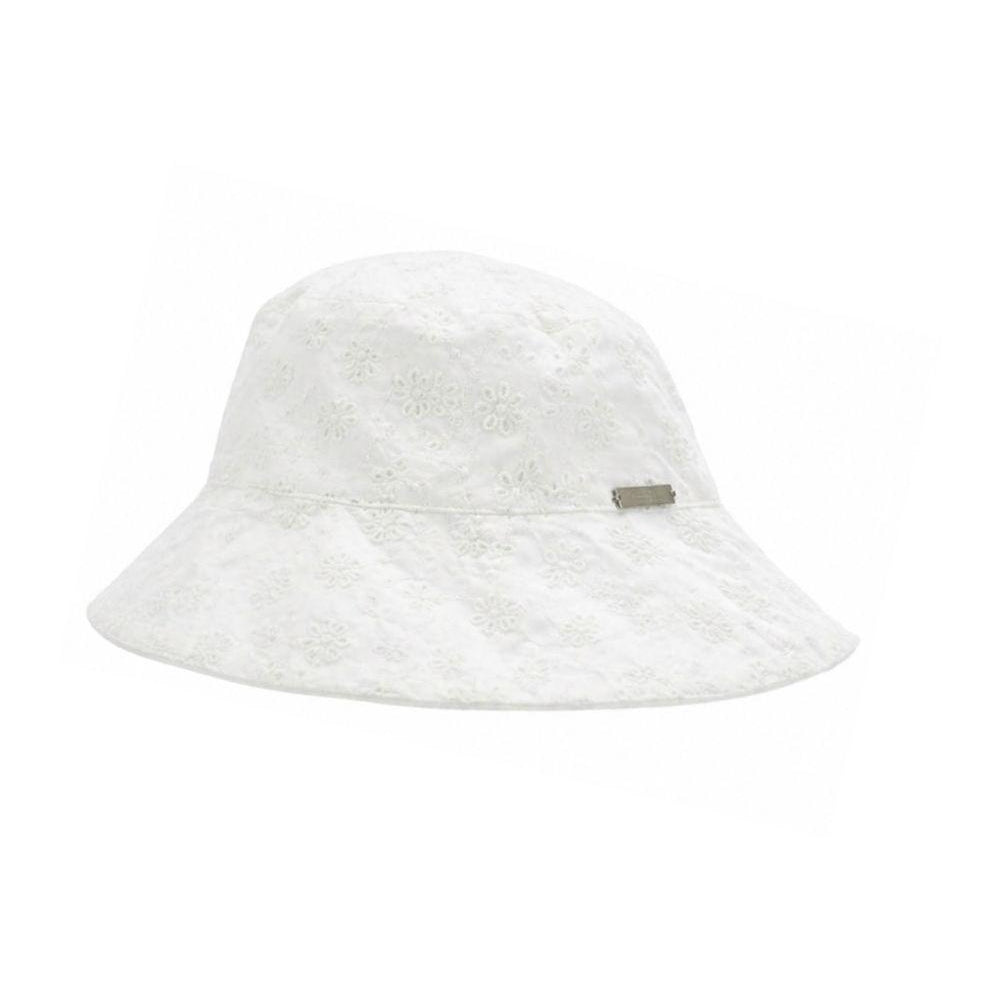 Cappello bucket per bambina Monnalisa bianco con motivo a fiori 17G004 7043 0099 MONNALISA