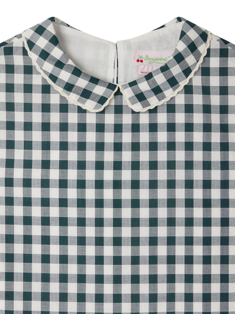 Blusa Elivia per bambina Bonpoint verde con girocollo S05GBLW00026 448A BONPOINT