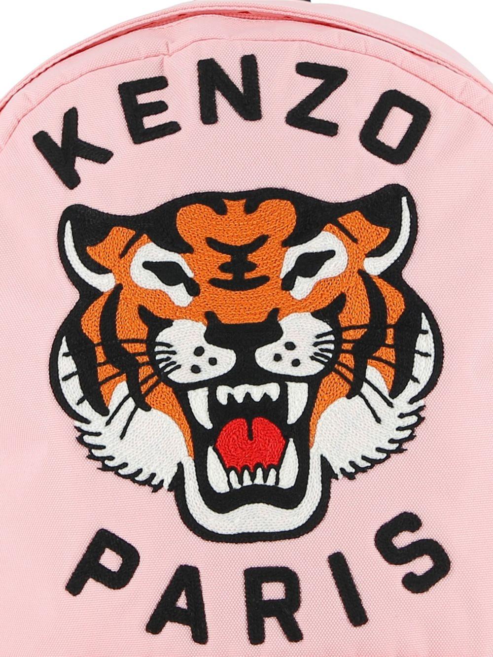Zaino Tiger Head per bambini Kenzo Kids rosa con stampa tigre sul davanti K61836 45B KENZO KIDS