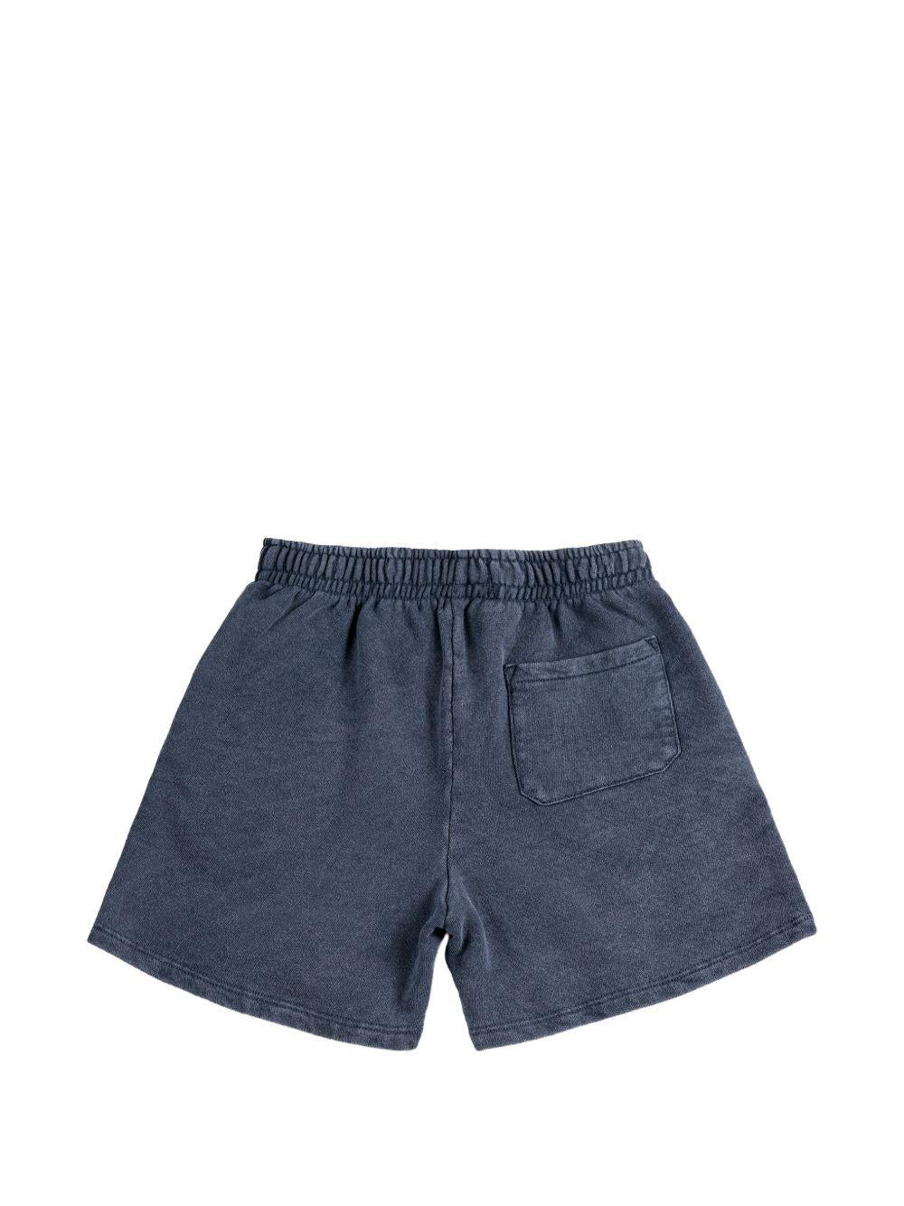 Shorts per bambino Bobo Choses blu con logo ricamato sul davanti B126AC059 411 BOBO CHOSES KIDS
