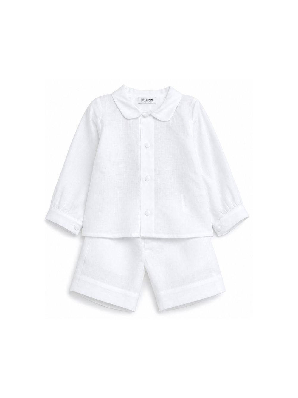 Abito per neonato Jesurum Baby bianco con colletto alla Peter Pan OFIUCO BEMBO BIANCO JESURUM KIDS