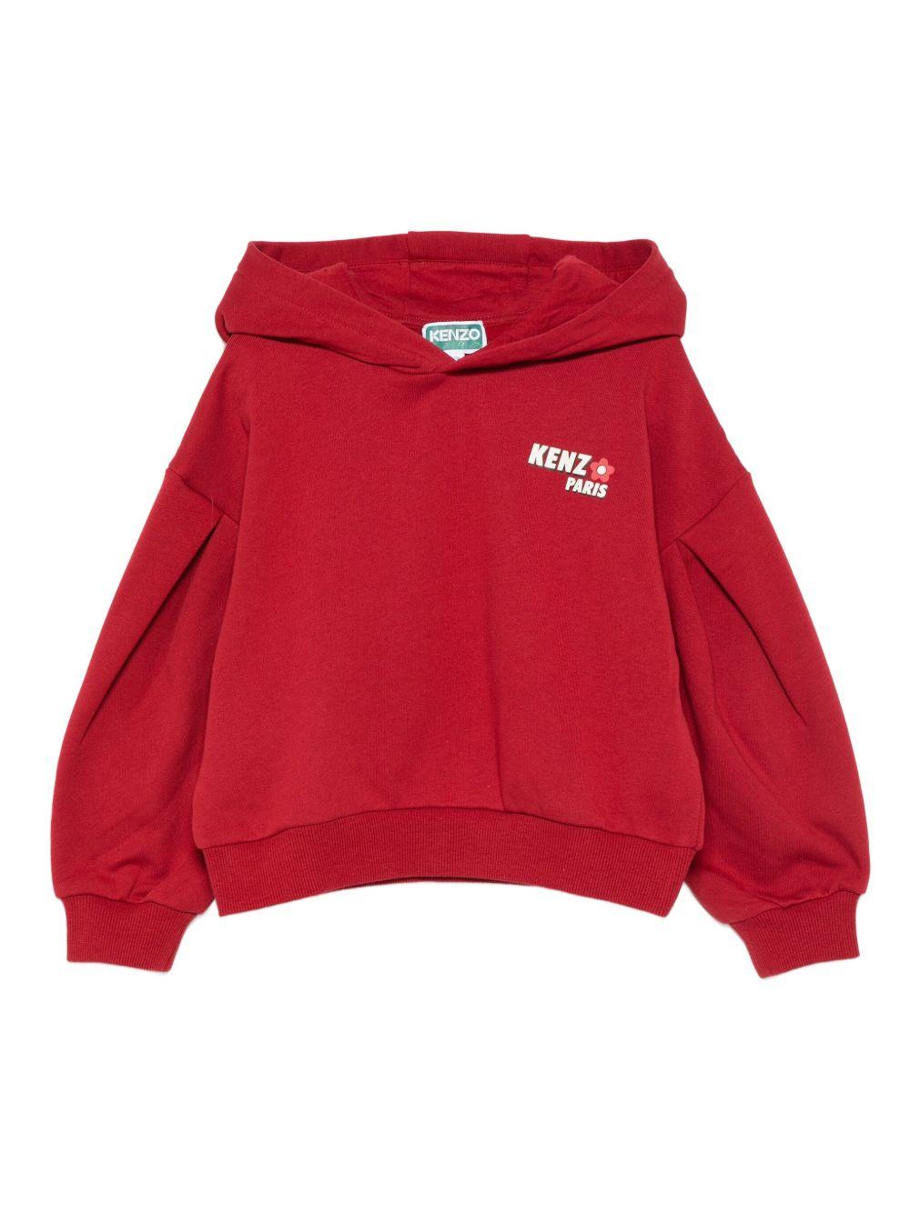 Felpa per bambina Kenzo Kids rosso con logo sul davanti K61364 956 KENZO KIDS