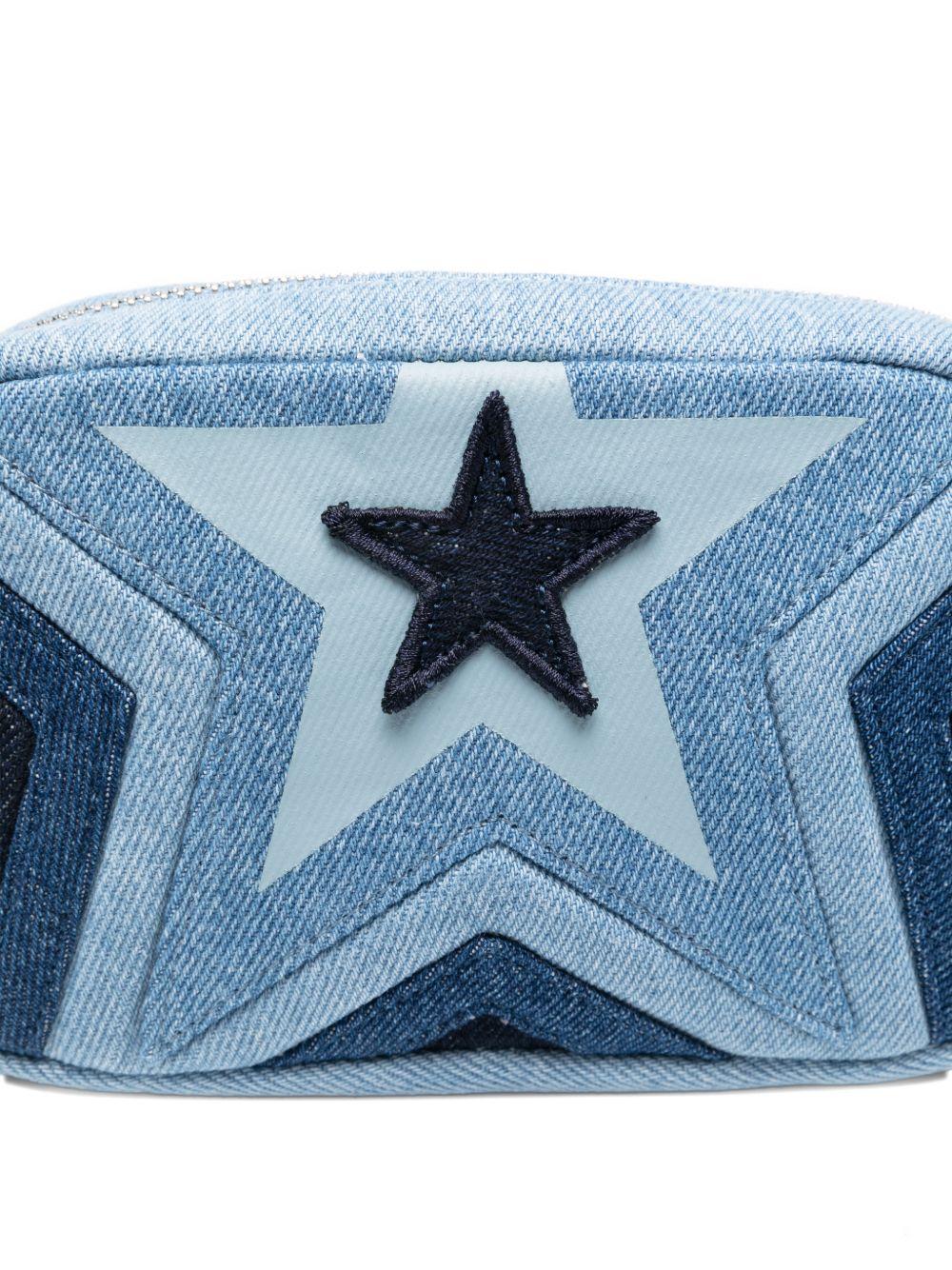 Borsa con tracolla per bambina Stella McCartney Kids azzurra con applicazione Stella TY0A48 Z3618 999 STELLA McCARTNEY KIDS
