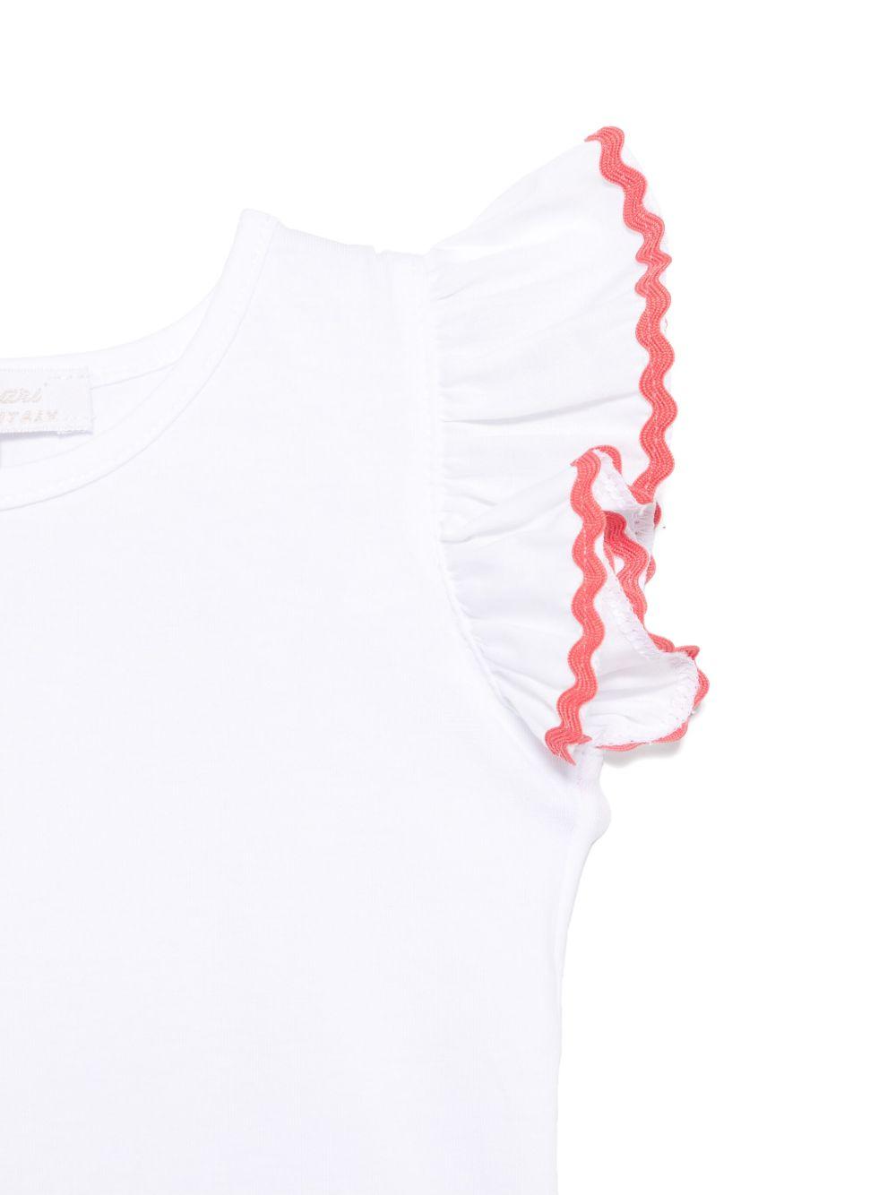 Top per neonata Mariella Ferrari bianco con dettaglio a smerlo TSC3 500 P012 MARIELLA FERRARI