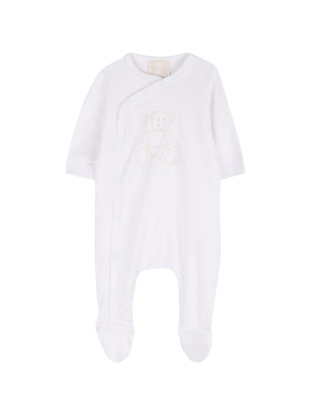 Set 3 pezzi per neonato Givenchy Kids bianco con ricamo H31265 10P GIVENCHY KIDS