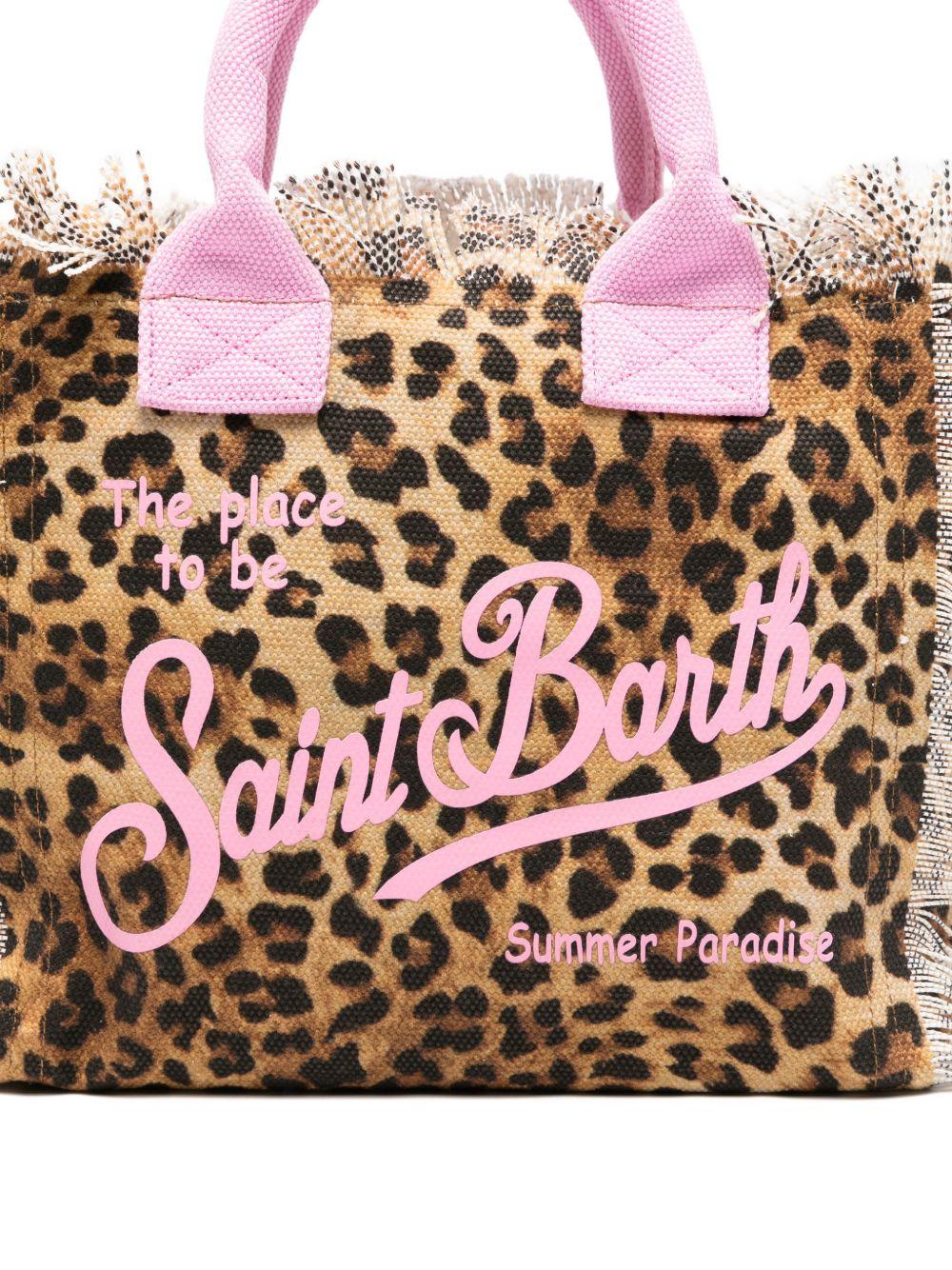 Borsa tote Colette MC2 Saint Barth animalier con manici rosa COL0001 02591L MC2 ST. BARTH KIDS