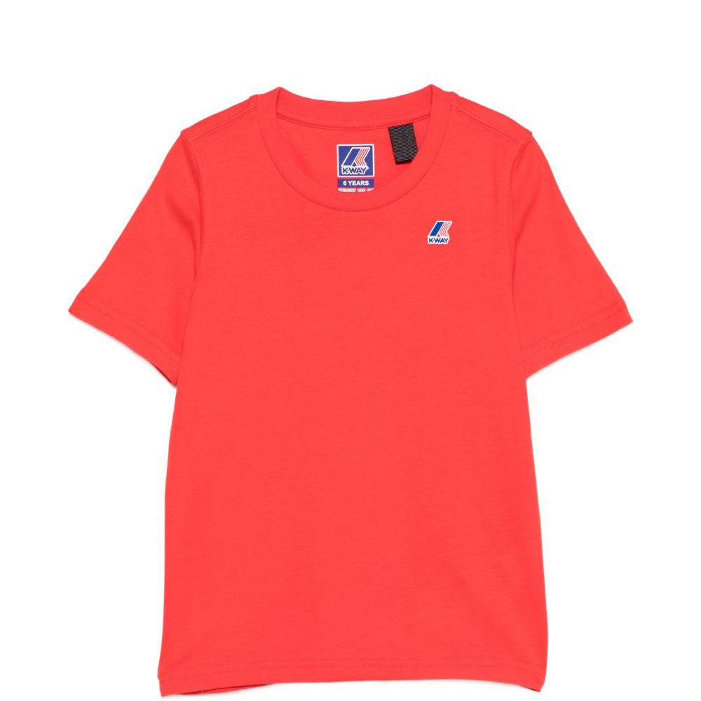 T-shirt per bambini K Way Kids rossa con dettaglio logo K7133YW B04 K-WAY KIDS