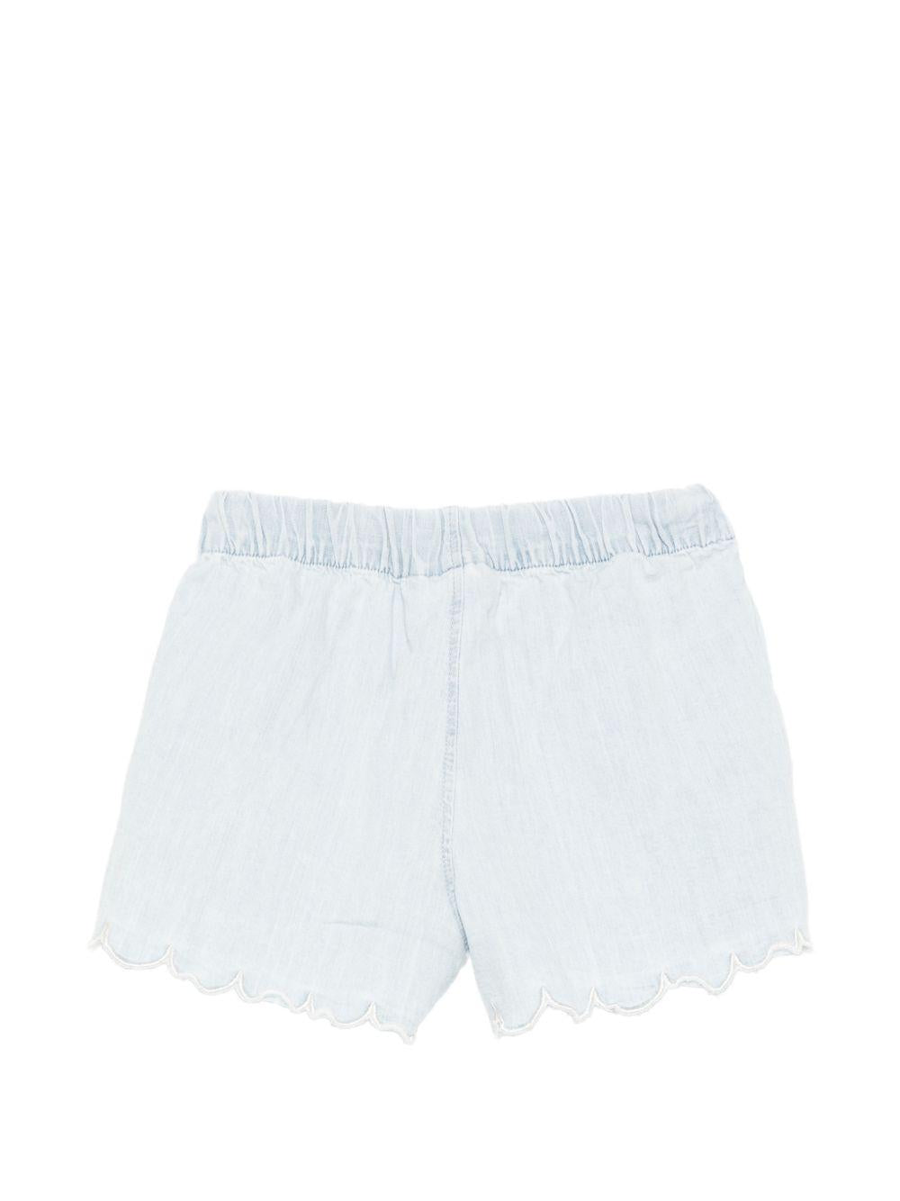 Shorts per bambina Molo azzurro con bordo smerlato 2S26H107 8621 MOLO KIDS