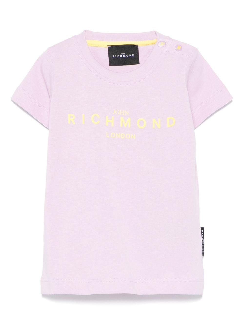 T-shirt per neonati John Richmond Junior lilla con logo RIP25002TS LILLA JOHN RICHMOND JUNIOR
