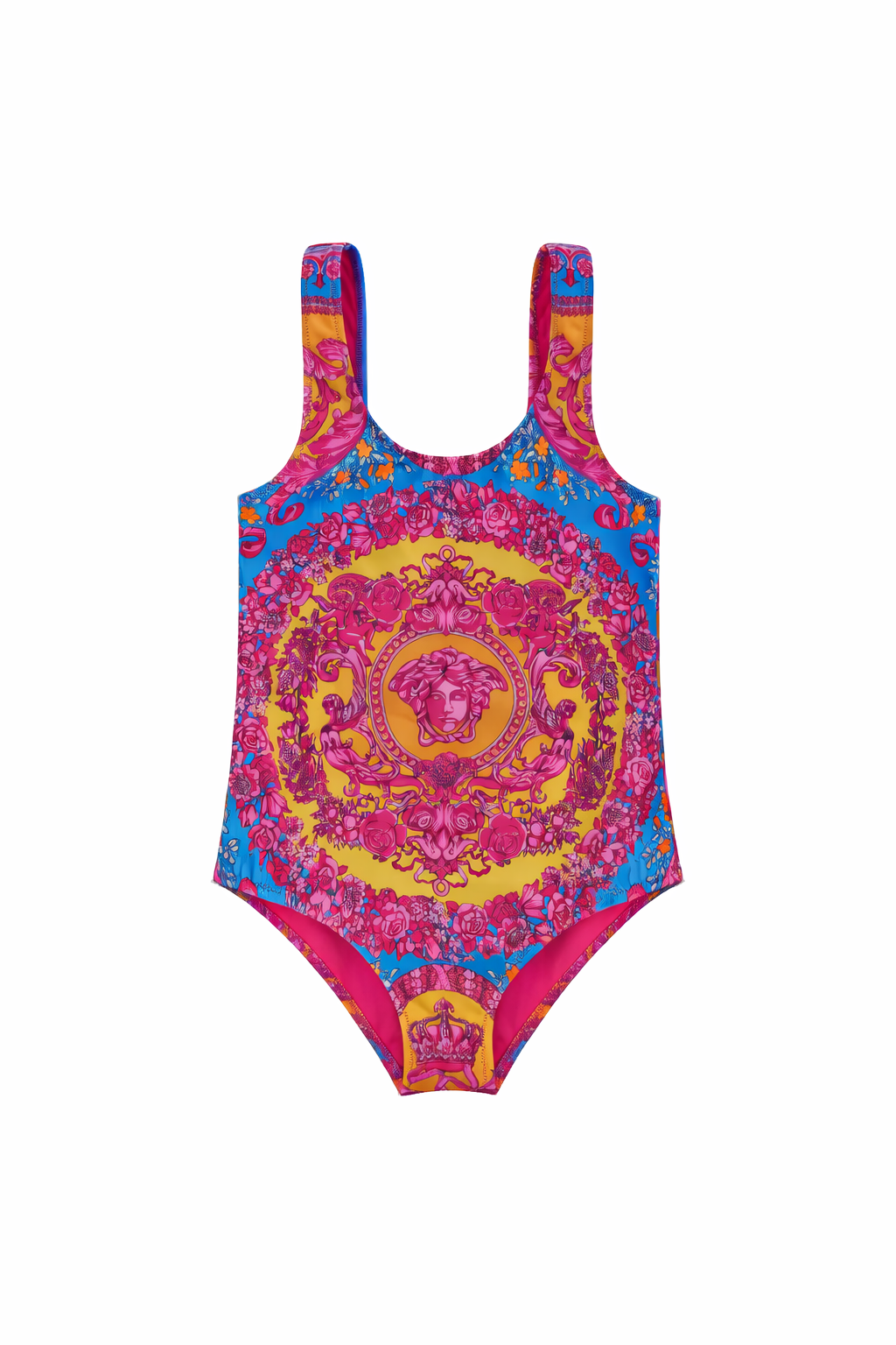 Costume da bagno per neonata Versace Kids multicolor con stampa motivo Medusa 10211231A16912 5PF70 VERSACE KIDS
