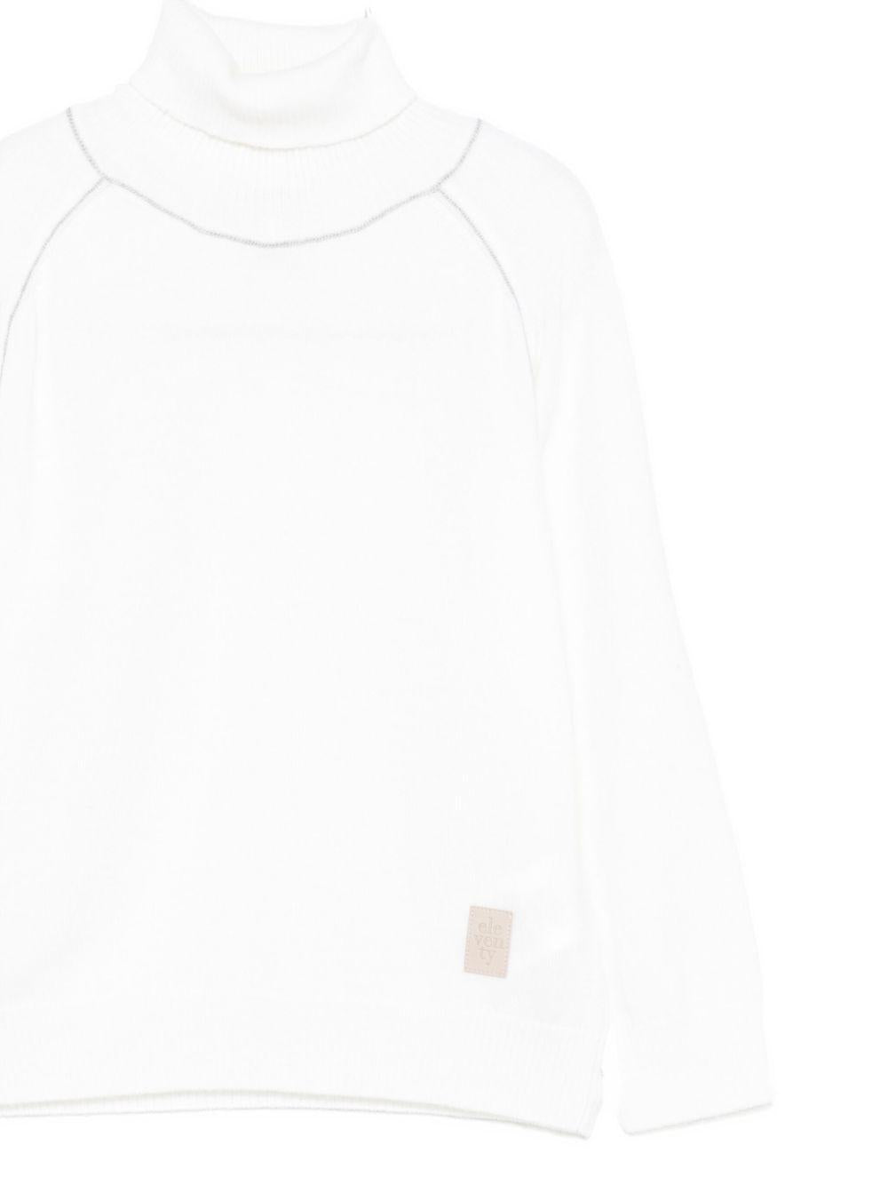 Maglione per bambino Eleventy Kids bianco con maniche raglan EX9P70 Z3316 100GR ELEVENTY KIDS