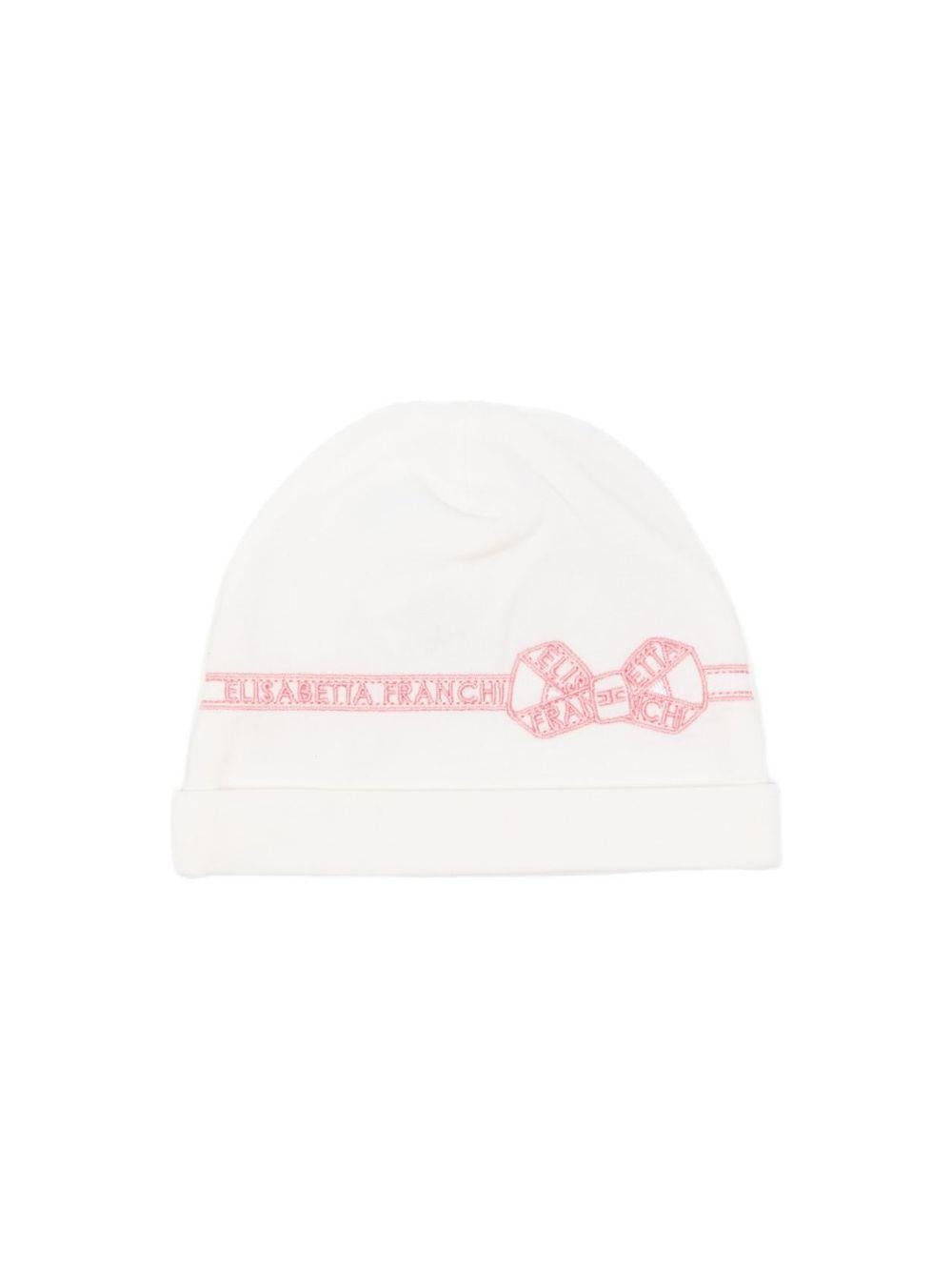 Cappello per neonata Elisabetta Franchi La Mia Bambina rosa con dettaglio ricamato ENCP0770JF054 0285 ElISABETTA FRANCHI