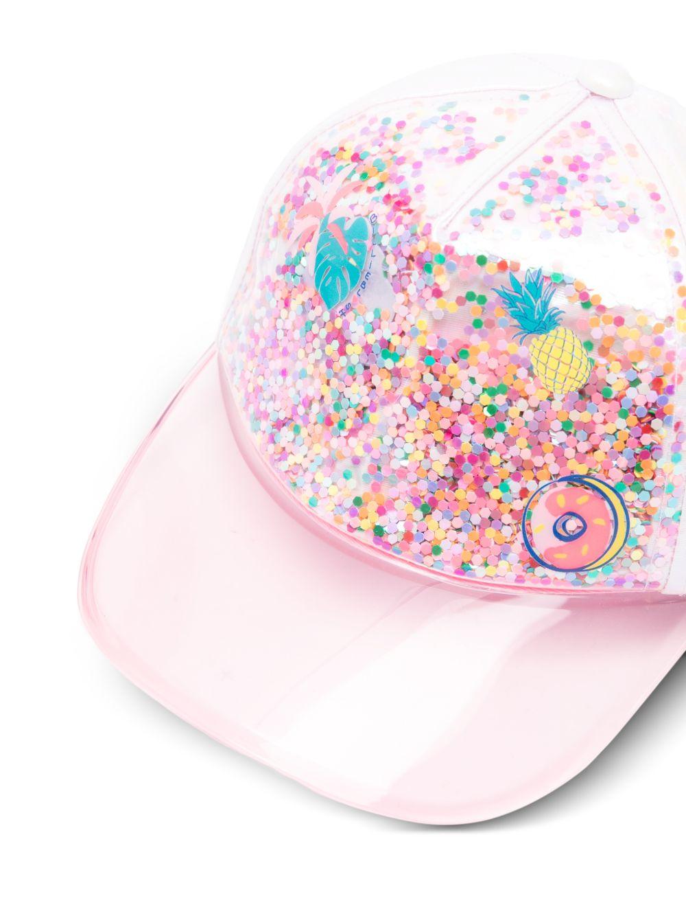 Cappello da baseball per bambina Billieblush multicolore con dettaglio confetti U22023 46N BILLIEBLUSH KIDS