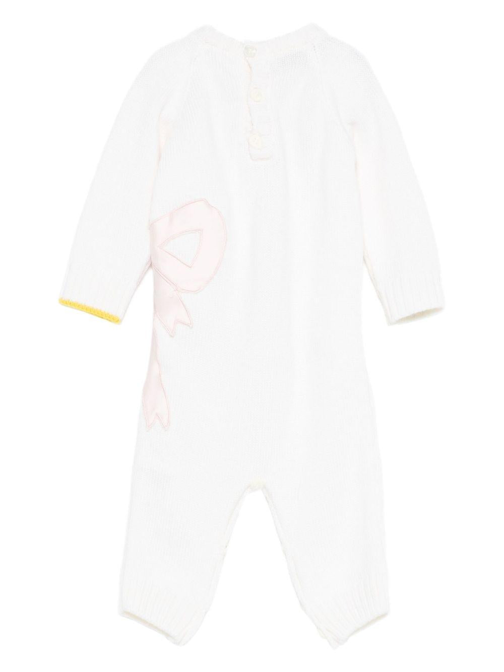 Tutina per neonata Gensami Kids bianco con fiocco TU-FIOCCOT-WE OFF WHITE GENSAMI