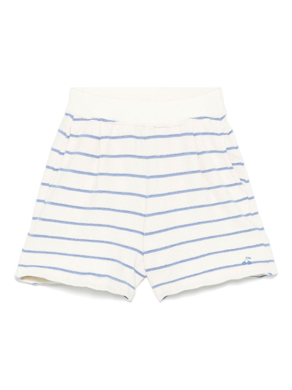 Shorts cornelia per bambina Bonpoint beige con motivo a righe S05GBEK00004 210 BONPOINT KIDS
