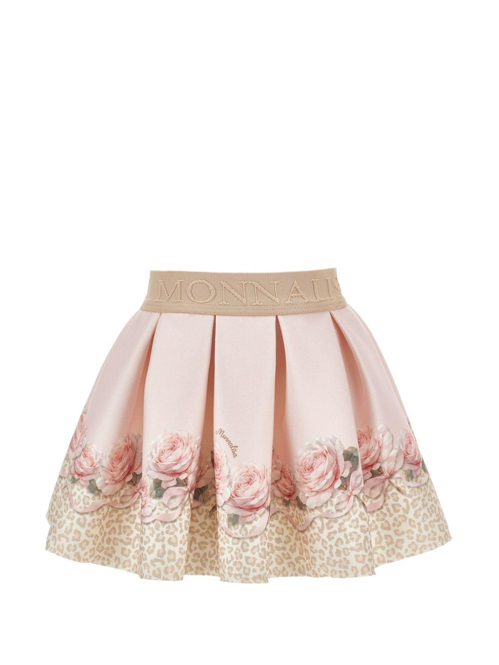 Gonna per neonata Monnalisa Kids rosa con dettagli animalier 31H702 8651 0080 MONNALISA KIDS