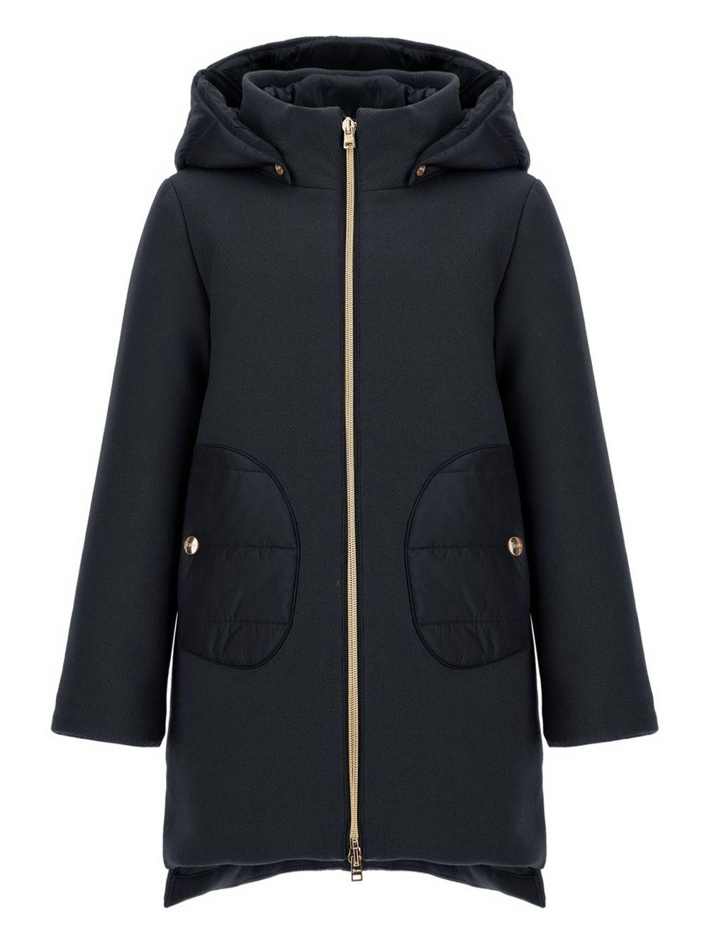 Cappotto per bambina Herno Kids blu con collo alto GC000049G33344 9202 HERNO KIDS