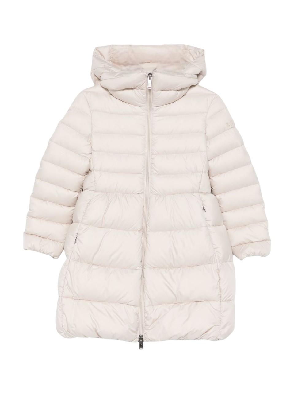 Giubbino per bambina Il Gufo beige dal design svasato A25GGP0006NN106 118 IL GUFO