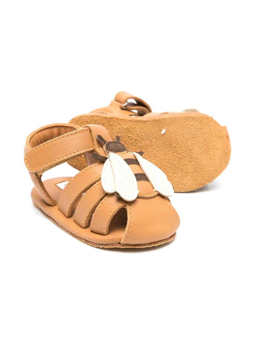 Sandali per neonata Donsje Duni Sky marrone con chiusura frontale con strappo 1040001 PU004 DONSJE