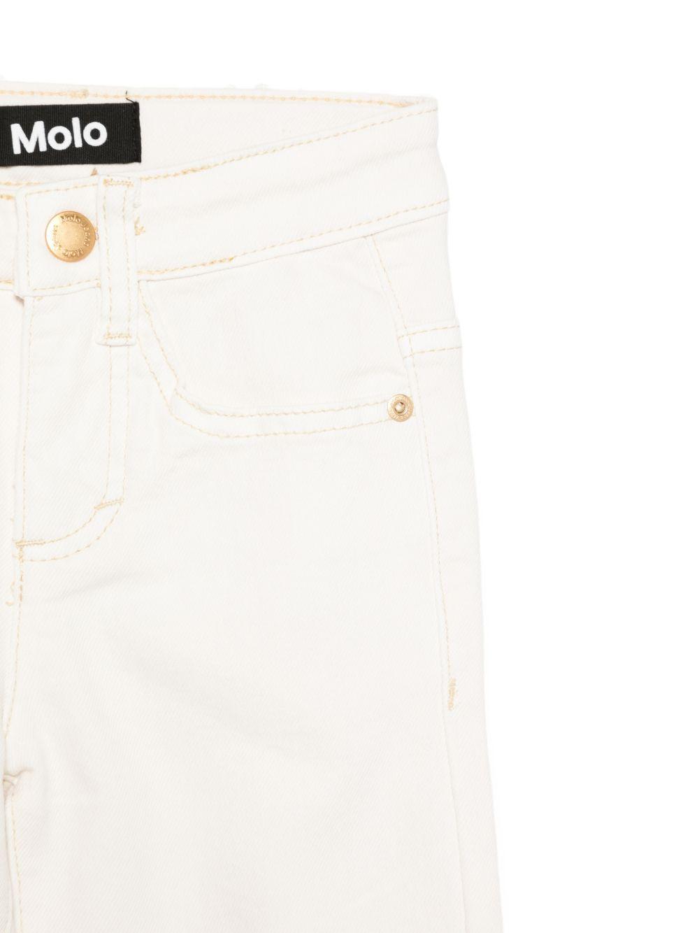Jeans per bambina Molo bianco con toppa posteriore 2S26I119 5474 MOLO