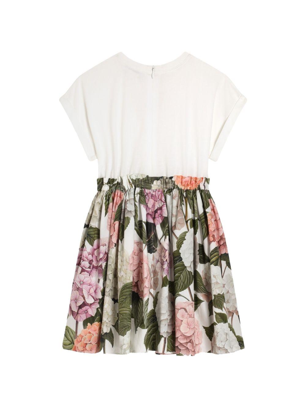 Abito per bambina Dolce & Gabbana Kids multicolore con stampa orchidee L5JDAU G7PQP S9000 DOLCE & GABBANA KIDS