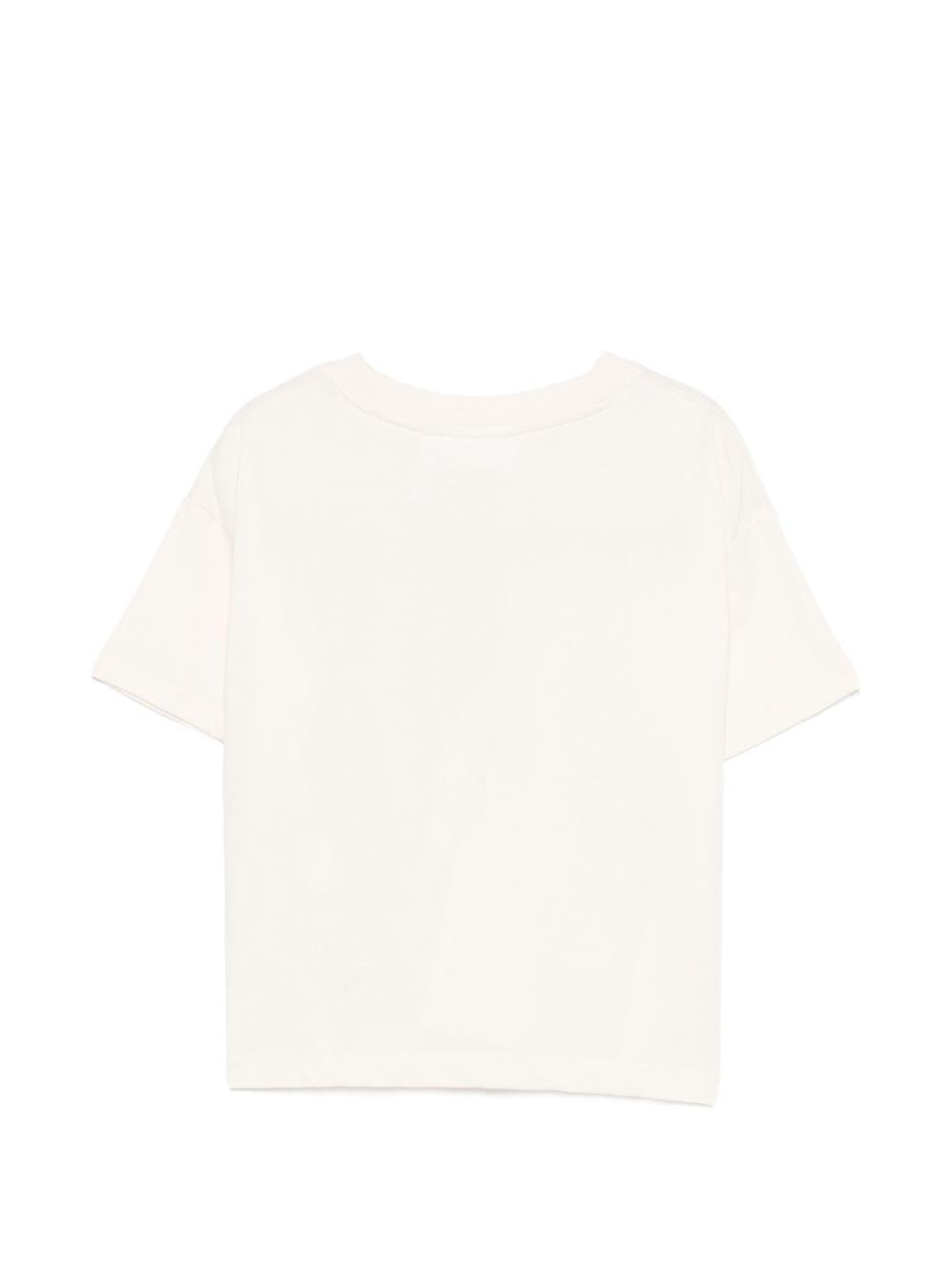 T-shirt per bambina Molo beige a girocollo con dettaglio paillettes 2S26A210 2444 MOLO KIDS