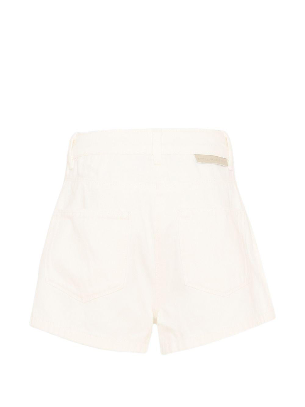 Shorts per bambina Stella McCartney Kids bianco con dettagli stelle TY6F39 Z3457 101 STELLA McCARTNEY KIDS