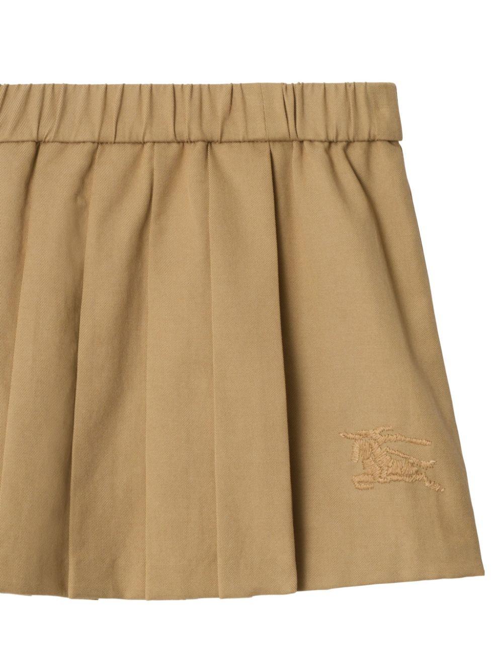 Gonna plissettata per neonata Burberry Kids beige con motivo ricamato 8100467 B9719 BURBERRY KIDS