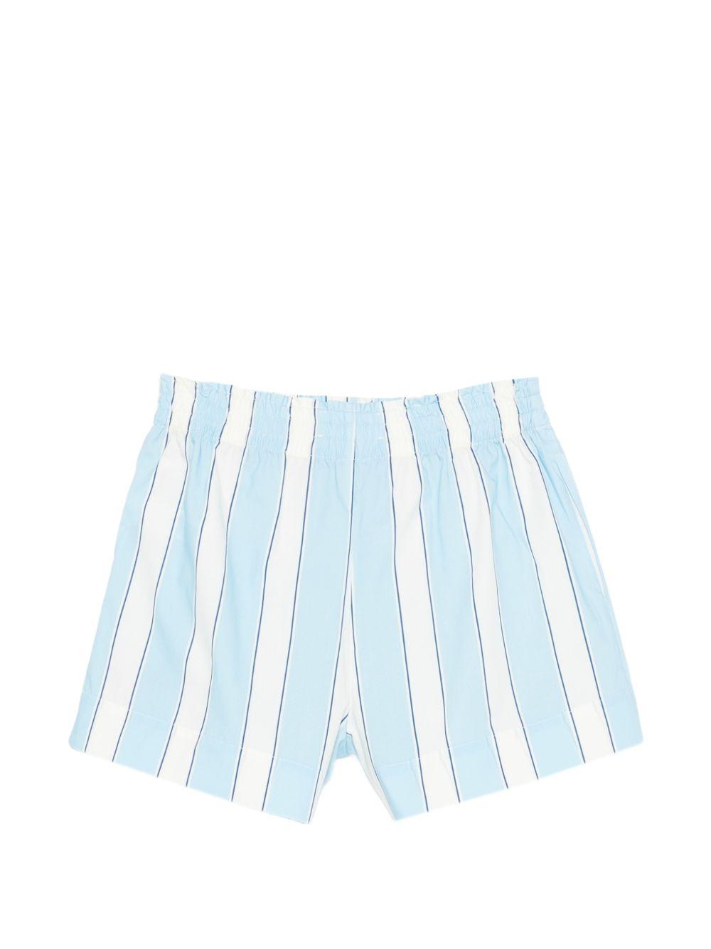 Shorts per bambina MC2 Saint Barth Kids azzurro con motivo a righe MEA001 01419L MC2 ST. BARTH KIDS