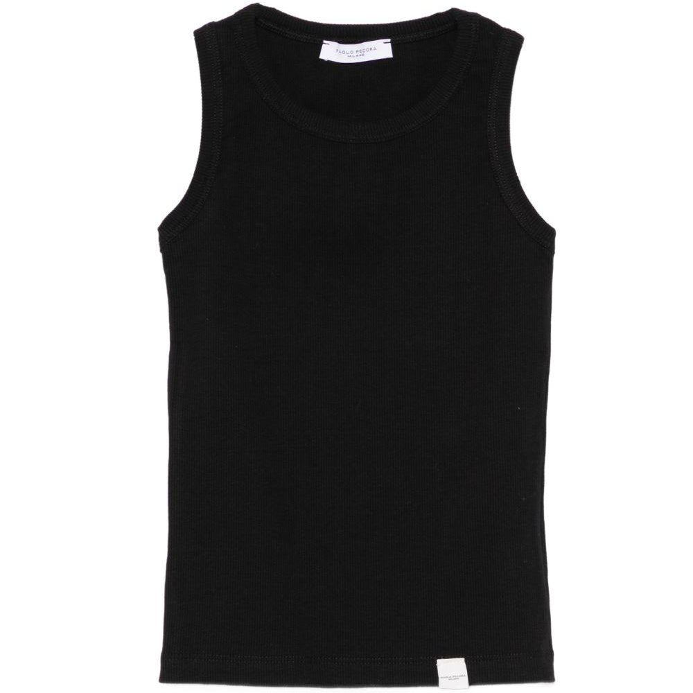 Canotta per bambino Paolo Pecora Kids nero con design a coste PP4269 NERO PAOLO PECORA KIDS