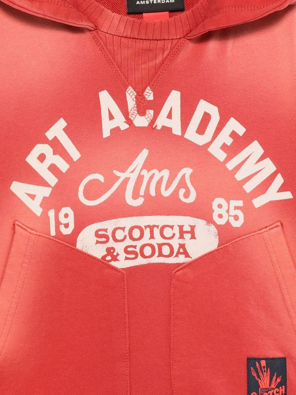 Felpa per bambina Scotch & Soda Kids rossa con stampa grafica sul petto 181901 610 SCOTCH&SODA