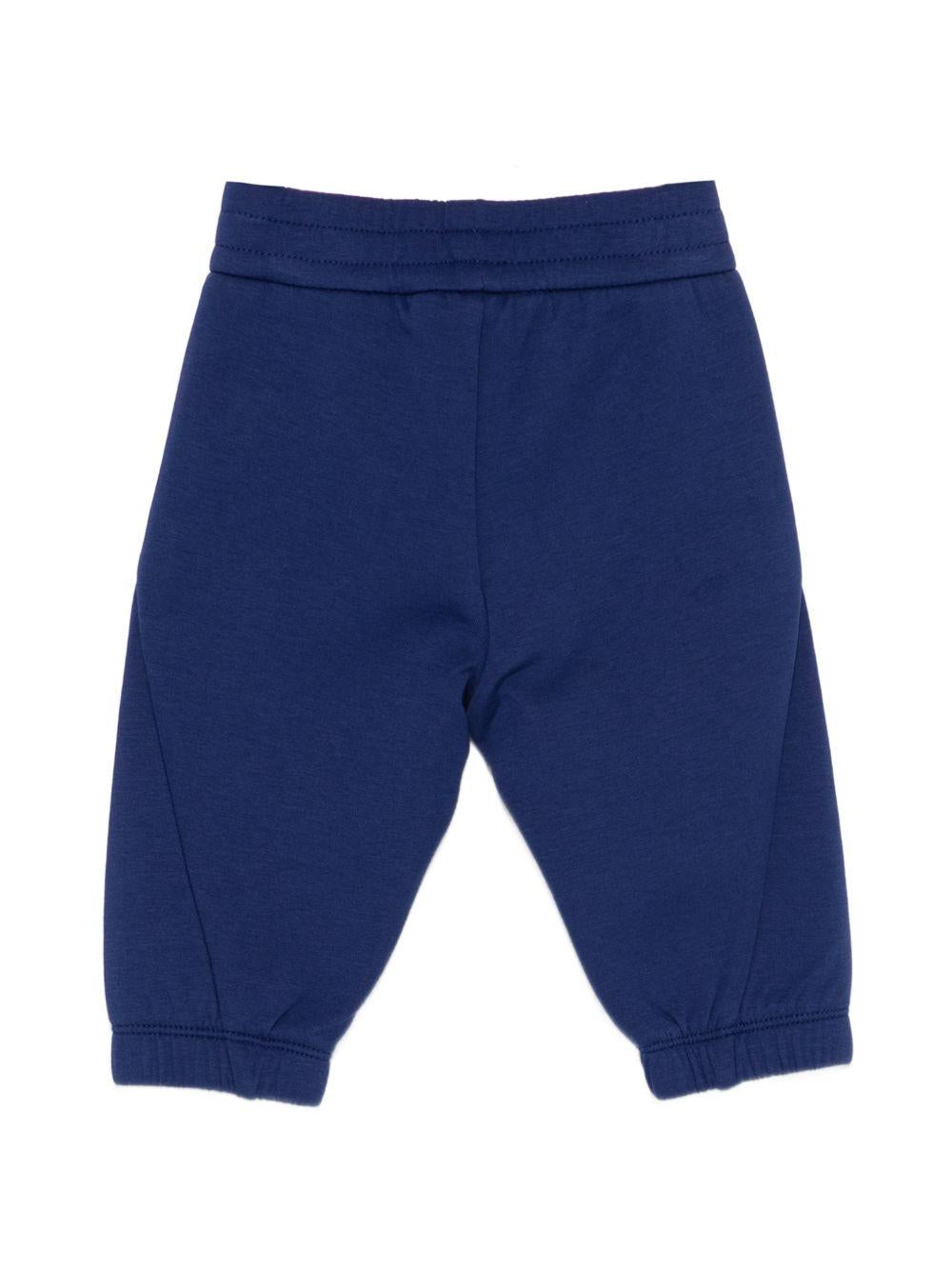 Pantaloni sportivi per neonato Emporio Armani Kids blu con applicazione logo EB001101 AF10126 UB105 EMPORIO ARMANI KIDS