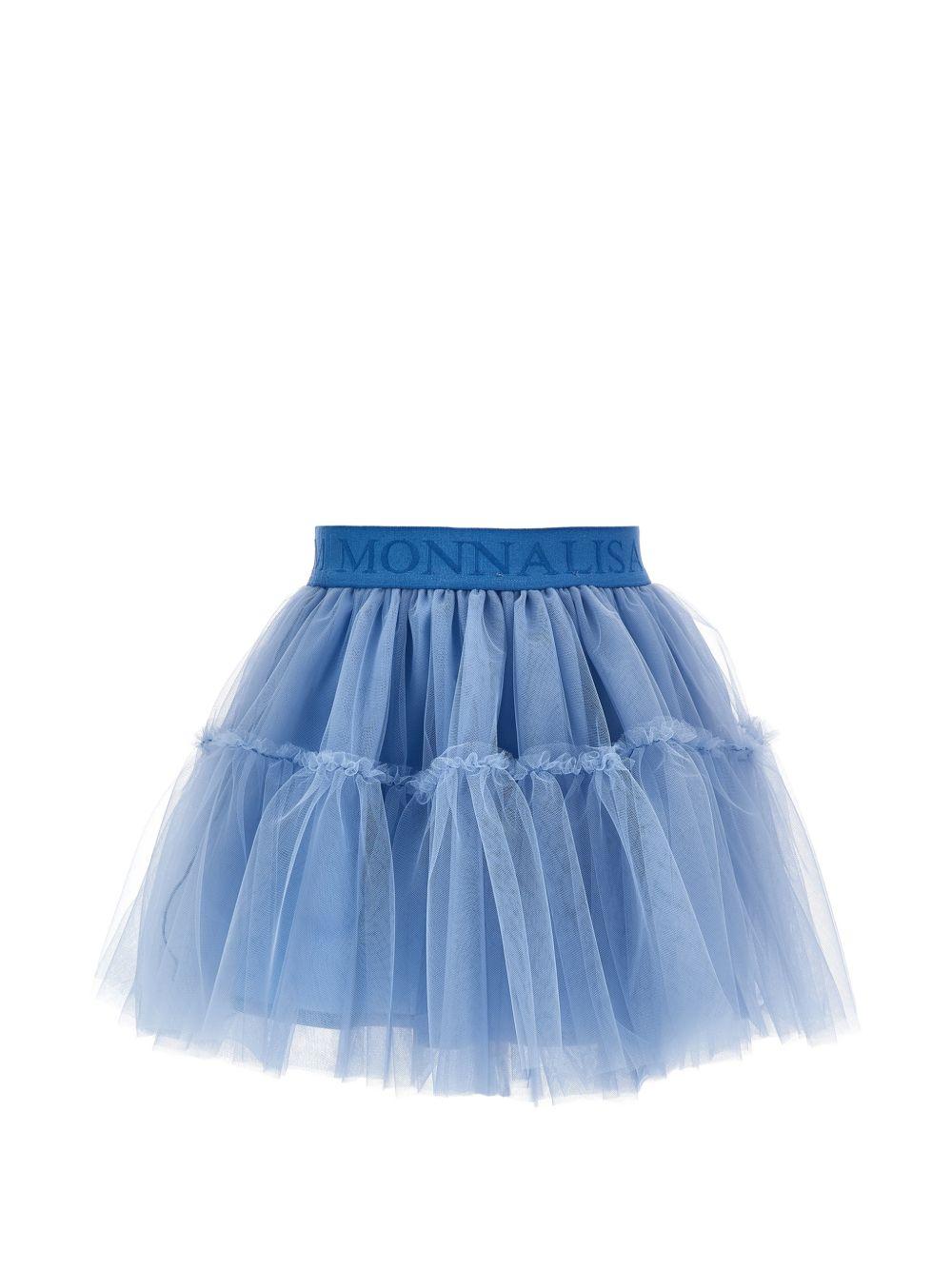 Gonna per bambina Monnalisa Kids blu con trama in tulle 17HGON T9945 0057 MONNALISA KIDS