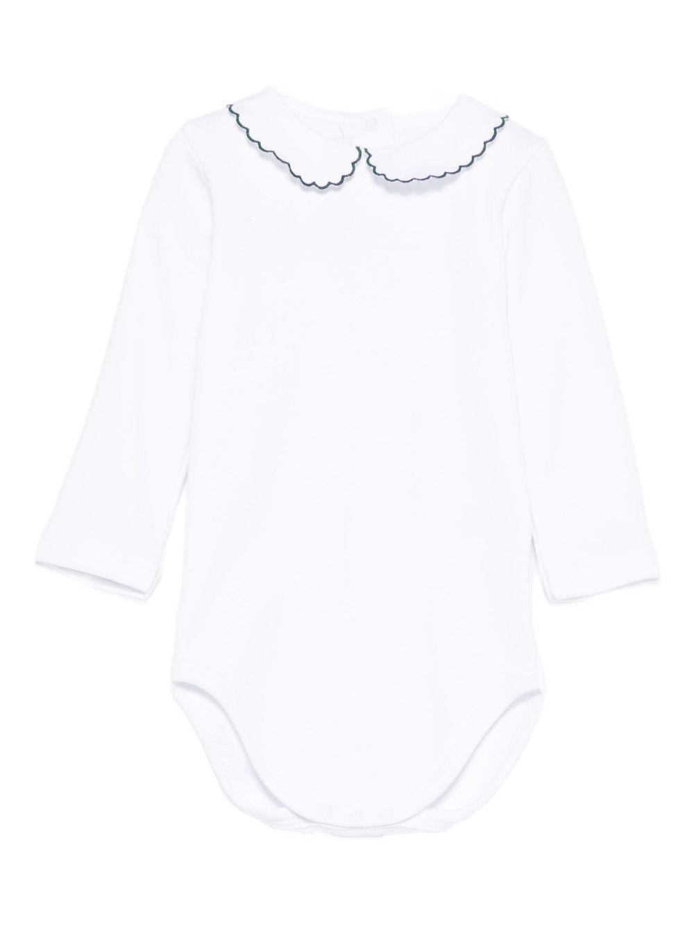 Body per neonata Mariella Ferrari bianco con colletto smerlato CMF6ML VERDONE MARIELLA FERRARI