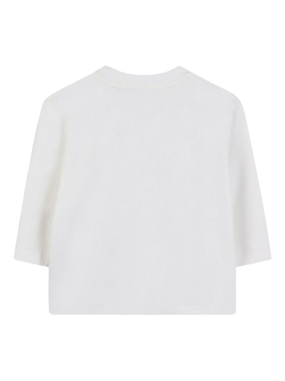 T-shirt per neonata Kenzo Kids bianca con stampa Boke Flower K61276 117 KENZO KIDS