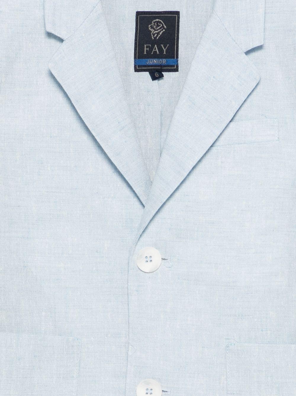 Blazer per bambino Fay Kids azzurro con revers classici FY2Q34 I0318 607 FAY KIDS