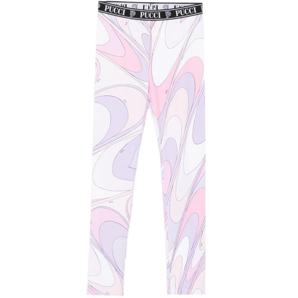 Leggings per bambina Emilio Pucci Junior multicolore con stampa Iride PY6B61 Z3688 508LI EMILIO PUCCI KIDS