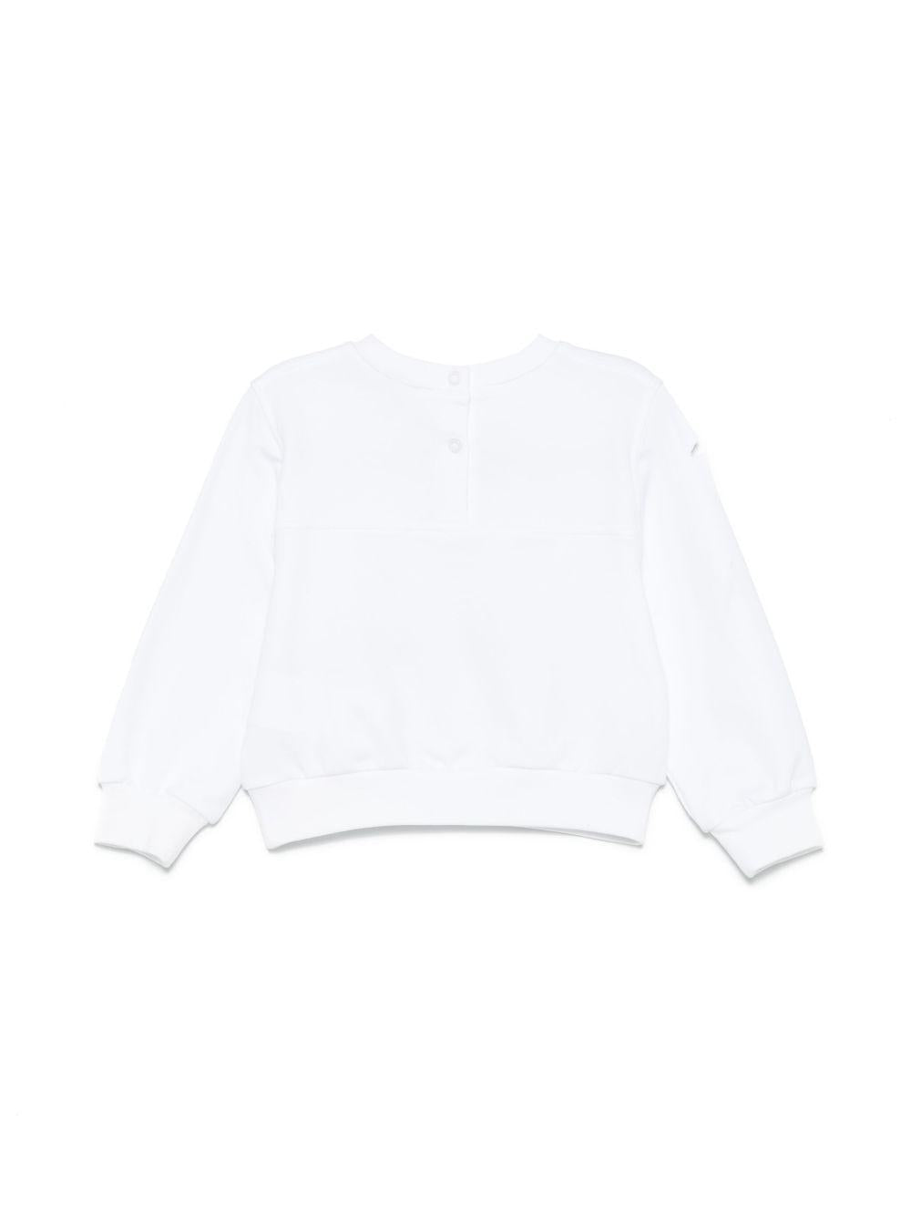 Felpa per neonata Monnalisa bianco con stampa Alice x Disney 39E609 5003 0099 MONNALISA